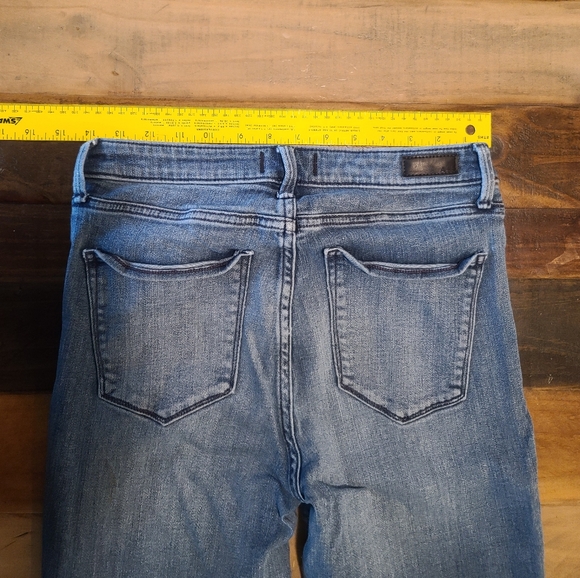 Abercrombie & Fitch Simone Stretch High Rise Distressed Blue Denim Jeans Size 29 - Picture 5 of 8